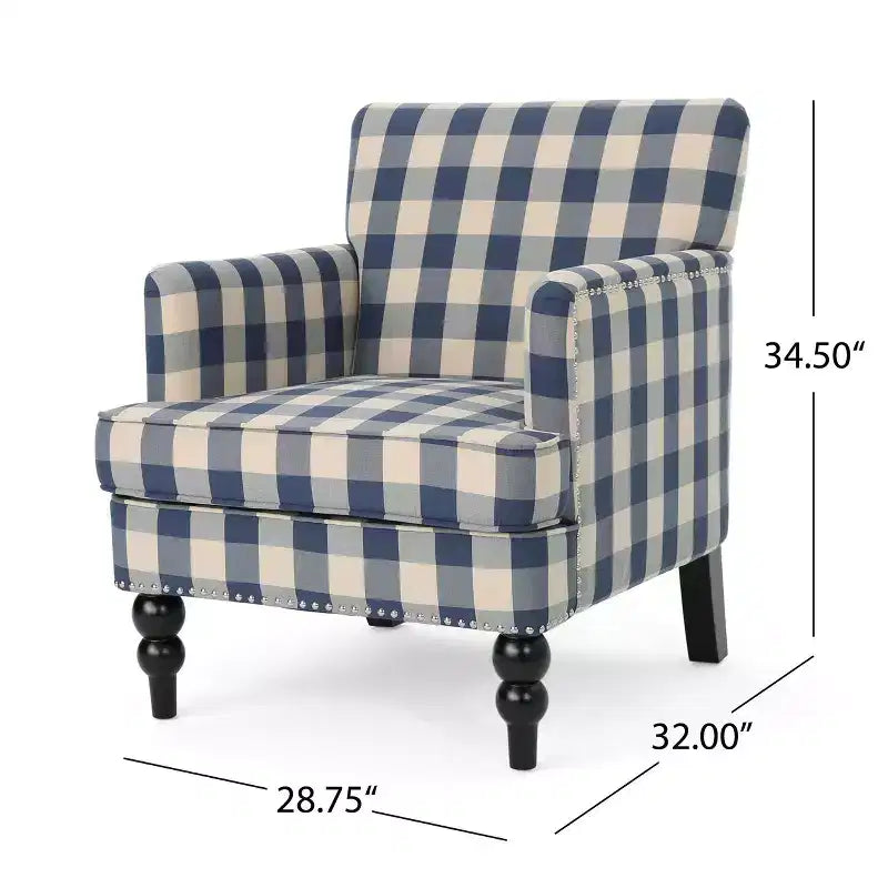 Christopher Knight Home Harrison Sessel mit Stoffbezug und Nagelbesatz