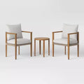 3pc Pasadena Patio Chat Set Gray - Threshold™ designed with Studio McGee