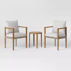 3pc Pasadena Patio Chat Set Gray - Threshold™ designed with Studio McGee