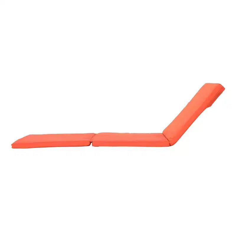 Perla 3-teiliges Outdoor-Akazienholz-Sonnenliegen-Set mit Kissen - Teak/Orange - Christopher Knight Home