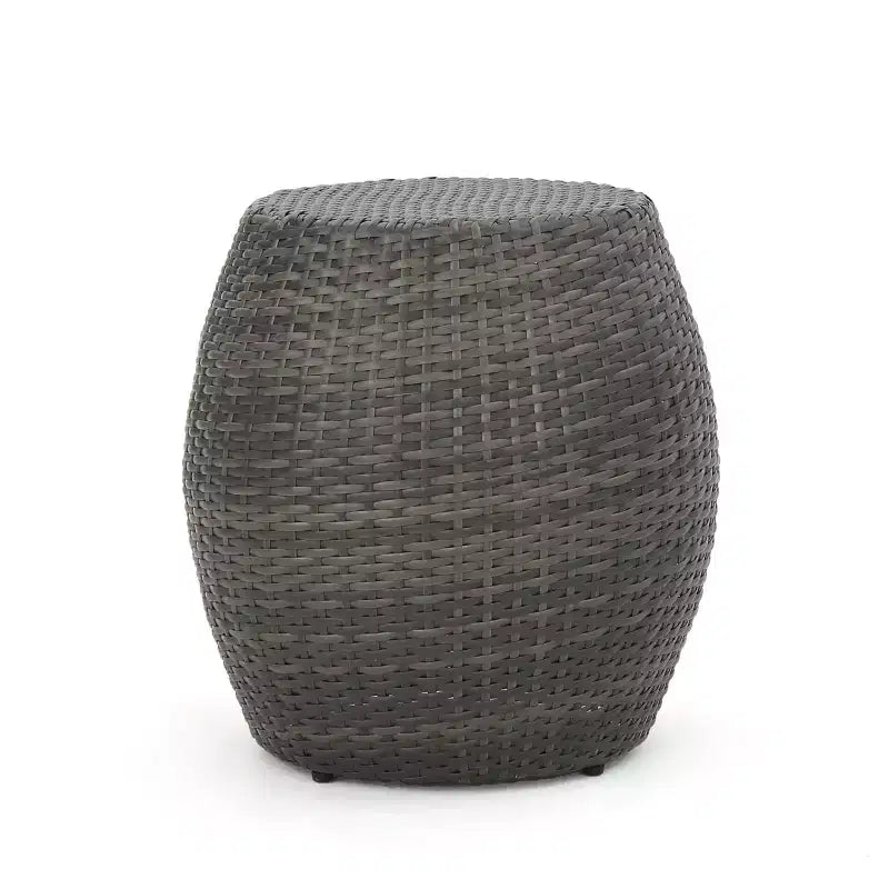 Pierce 3-teiliges Korbsitzset – Grau – Christopher Knight Home: Outdoor-Sitzgelegenheiten mit Akzenttisch, keine Montage erforderlich