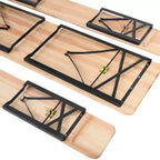 3-tlg. faltbares Picknicktisch-Set aus Holz für draußen – WELLFOR: Eisen & Tannenholz, tragbar, rostbeständig