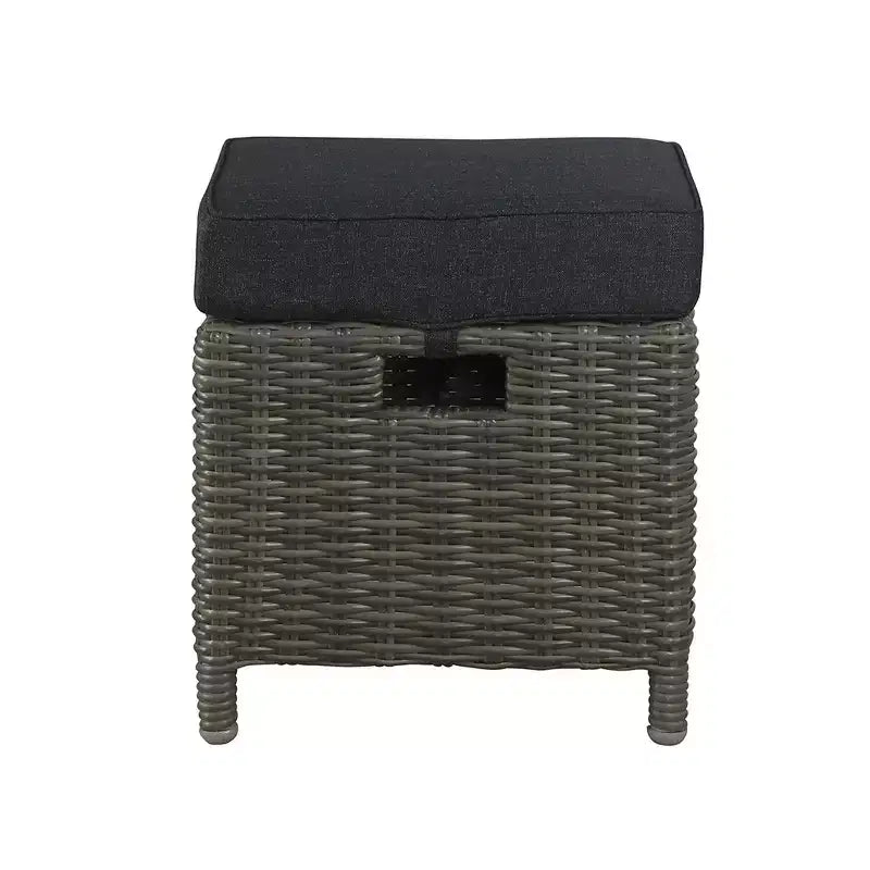 Asti 6-teiliges Outdoor-Sitzgruppen-Set aus Polyrattan – Grau – Alaterre Furniture: Wetterbeständiges Terrassen-Lounge-Set mit Sofa, Stühlen & Tisch