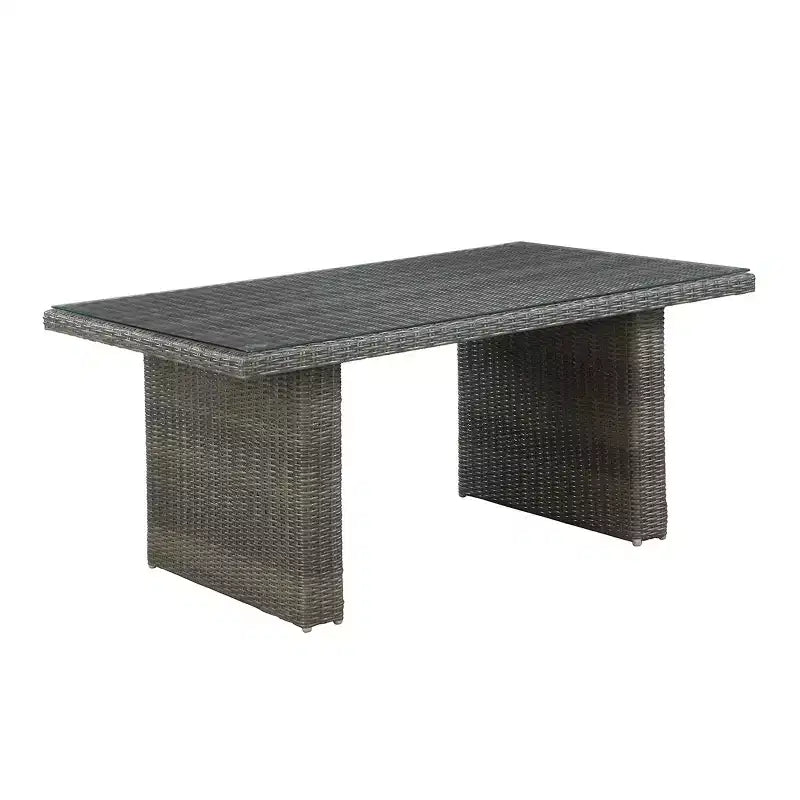Asti 6-teiliges Outdoor-Sitzgruppen-Set aus Polyrattan – Grau – Alaterre Furniture: Wetterbeständiges Terrassen-Lounge-Set mit Sofa, Stühlen & Tisch