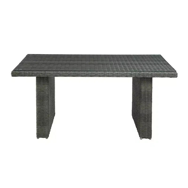 Asti 6-teiliges Outdoor-Sitzgruppen-Set aus Polyrattan – Grau – Alaterre Furniture: Wetterbeständiges Terrassen-Lounge-Set mit Sofa, Stühlen & Tisch