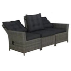 Asti 6-teiliges Outdoor-Sitzgruppen-Set aus Polyrattan – Grau – Alaterre Furniture: Wetterbeständiges Terrassen-Lounge-Set mit Sofa, Stühlen & Tisch