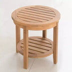 Sonoma Lane Channing 3-teiliges Teakholz Outdoor Chat Set – Wetterfeste Kleinmöbel mit 2 Schaukelstühlen und Beistelltisch