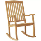 Sonoma Lane Channing 3-teiliges Teakholz Outdoor Chat Set – Wetterfeste Kleinmöbel mit 2 Schaukelstühlen und Beistelltisch