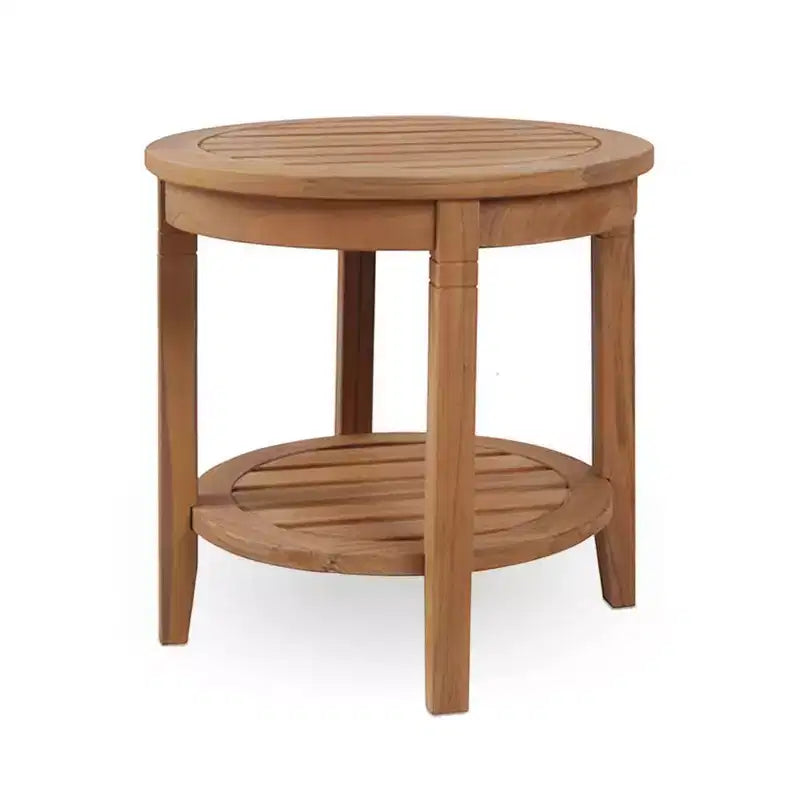 Sonoma Lane Channing 3-teiliges Teakholz Outdoor Chat Set – Wetterfeste Kleinmöbel mit 2 Schaukelstühlen und Beistelltisch