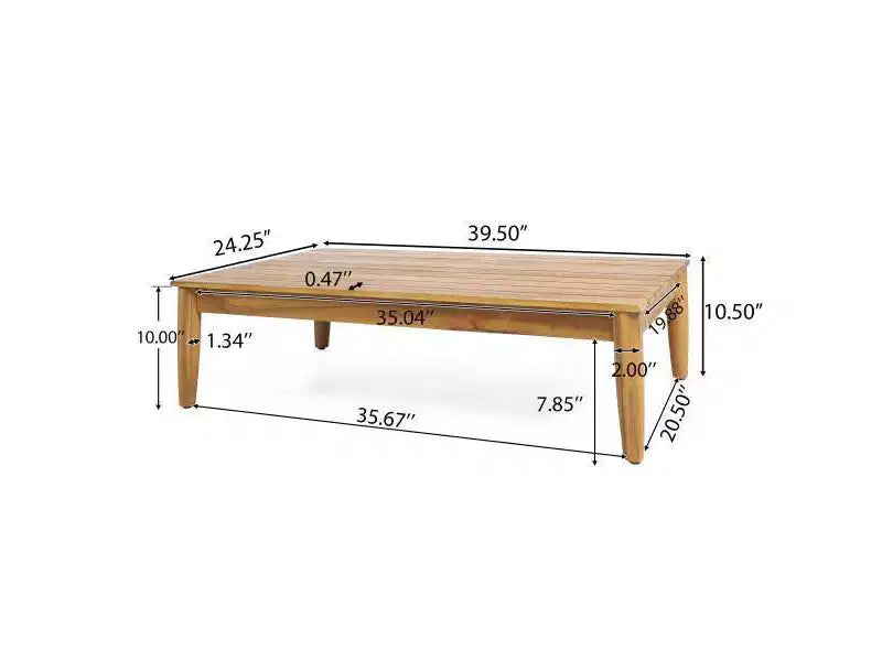 5-teiliges Magnolia Patio Akazienholz 7-Sitzer Chat-Set – Teak/Dunkelgrau – Christopher Knight Home