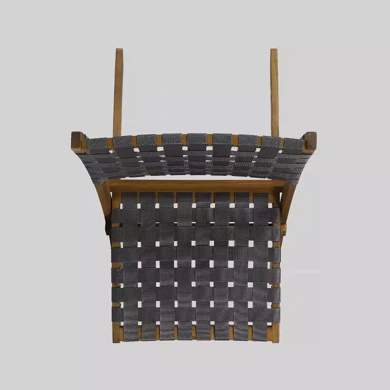 Huntsville 3-teiliges Klappbares Chat-Set aus Akazienholz – braune Patina/grau – Christopher Knight Home