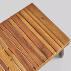 Huntsville 3-teiliges Klappbares Chat-Set aus Akazienholz – braune Patina/grau – Christopher Knight Home