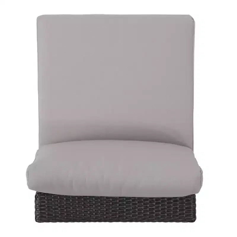 Christopher Knight Home 5-teiliges Santa Rosa Outdoor-Ecksofa-Set aus Polyrattan in V-Form, Grau/Hellgrau