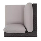 Christopher Knight Home 5-teiliges Santa Rosa Outdoor-Ecksofa-Set aus Polyrattan in V-Form, Grau/Hellgrau