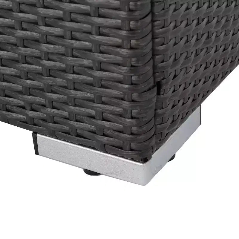 Christopher Knight Home 5-teiliges Santa Rosa Outdoor-Ecksofa-Set aus Polyrattan in V-Form, Grau/Hellgrau