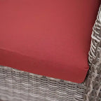 Leisure Made Forsyth 5-teiliges Korbschnittsofa mit rotem Stoffbezug