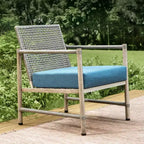 Captiva Designs Coastal 4-teilige Terrassen-Sitzgruppe aus Stahl und Rattan mit Couchtisch