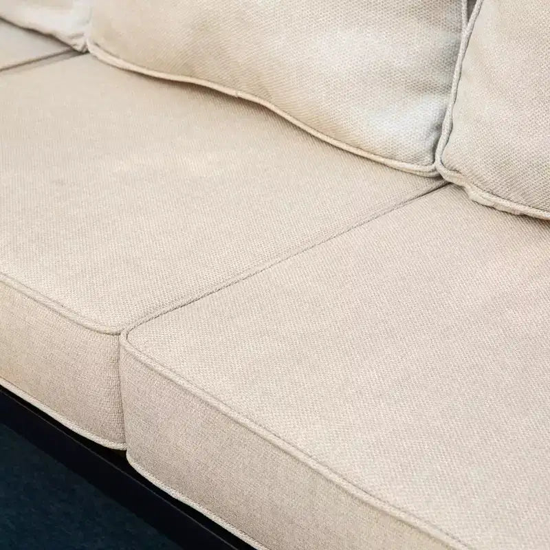 Captiva Designs 4-teiliges Outdoor-Sofa-Konversationsset für 5 Personen mit seilgeflochtenen Rattan-Drehstühlen