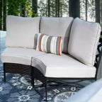 Captiva Designs Halbmond-Ecksofa-Garnitur für 6 Personen