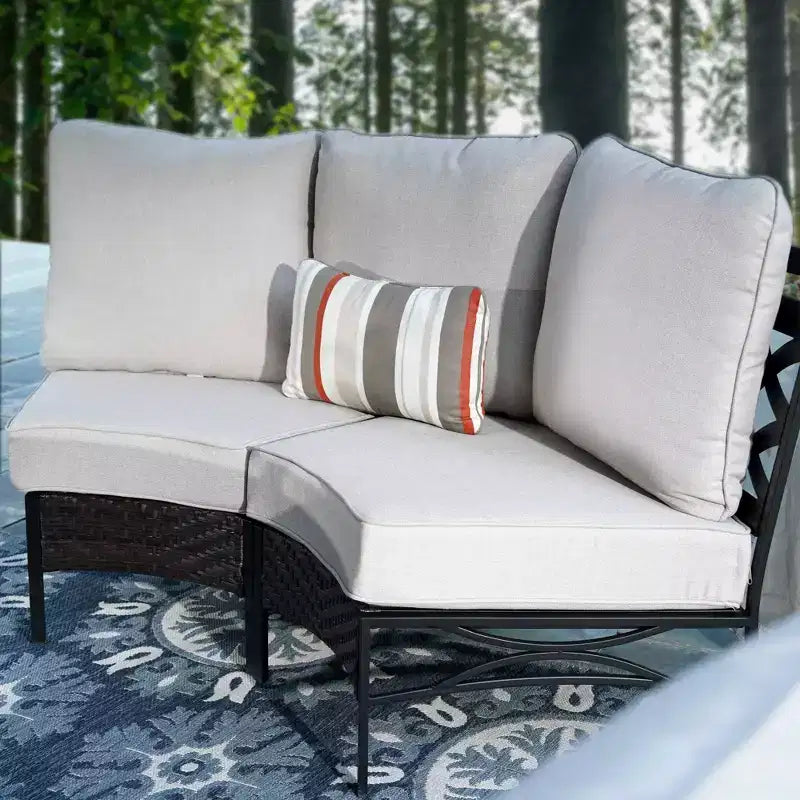 Captiva Designs Halbmond-Ecksofa-Garnitur für 6 Personen