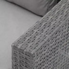 Sunsitt 7-teiliges Rattan-Geflecht-Gartenset Grau