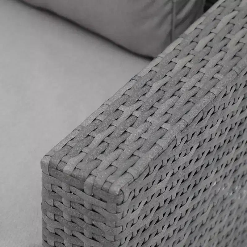 Sunsitt 7-teiliges Rattan-Geflecht-Gartenset Grau