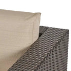 Christopher Knight Home 4-teiliges Santa Rosa Outdoor-Sofa-Set aus Polyrattan, mehrbraun/beige