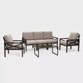 Leisure Made Blakely 6pc Aluminum Seating in Tan Fabric