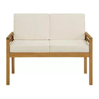 Alaterre Furniture 2er-Set Okemo Outdoor-Wohnlandschaft wetterfest mit Kissen & Couchtisch