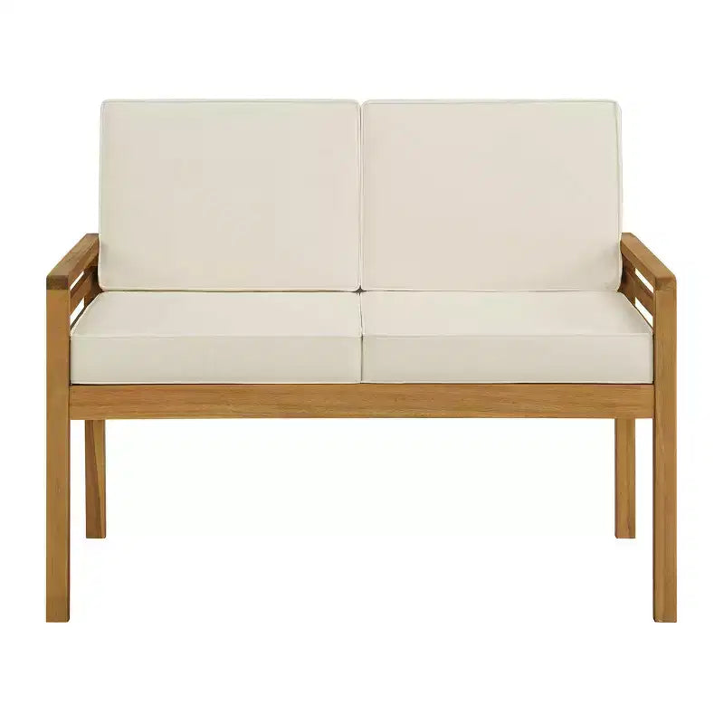 Alaterre Furniture 2er-Set Okemo Outdoor-Wohnlandschaft wetterfest mit Kissen & Couchtisch
