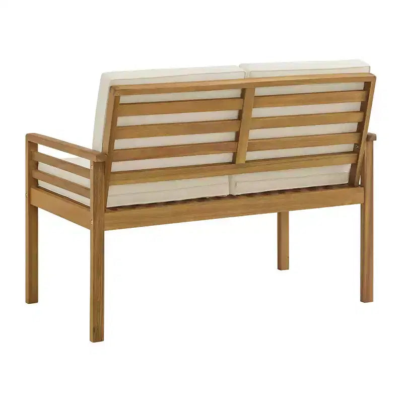 Alaterre Furniture 2er-Set Okemo Outdoor-Wohnlandschaft wetterfest mit Kissen & Couchtisch