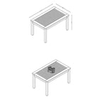 Alaterre Furniture 2er-Set Okemo Outdoor-Wohnlandschaft wetterfest mit Kissen & Couchtisch