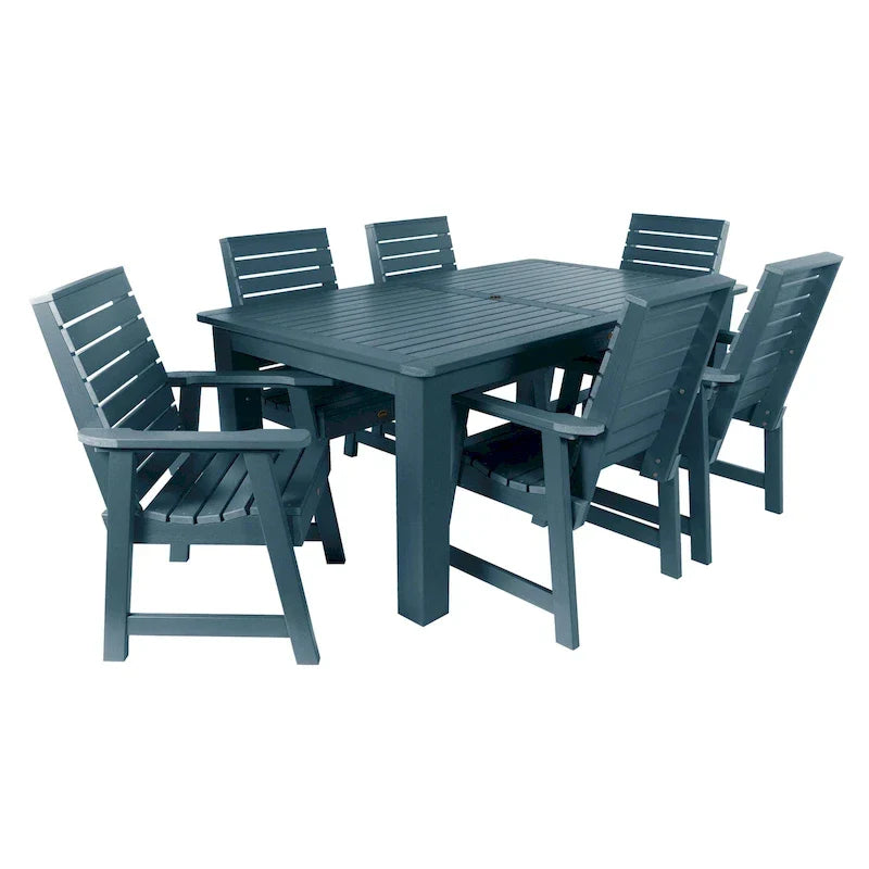 HIGHWOOD PROFESSIONAL 7-teiliges Outdoor-Esszimmer-Set 42x72