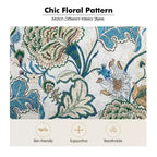 Araceli Traditioneller gepolsterter Blumen-Ohrensessel aus Holz mit Nagelkopfbeschlägen | ART OF LIVING DESIGNS