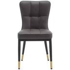 Bekrvio Esszimmerstühle 6er-Set, moderne gepolsterte Kunstledersitze mit hoher Rückenlehne, Metallbeine, armlose Küchenstühle für Wohn- und Esszimmer