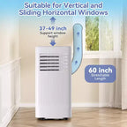 Flarhetoric Mobile Klimaanlagen, 10000 BTU Kühlen/Ventilator/Entfeuchten 3-IN-1 Mobiles Klimagerät für Räume bis 52 m², Geräte für geräuscharme Zimmer