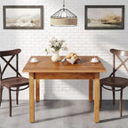 39,4 Zoll quadratischer Esstisch für 2-4 Personen mit Massivholzbeinen für Wohnzimmer Esszimmer