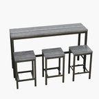 Stehtisch-Set mit 3 Hockern