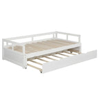 Ausziehbares Tagesbett mit Ausziehfunktion, Holztagesbett mit Ausziehfunktion