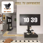 TV-Ständer für 32-75-Zoll-Fernseher, höhenverstellbarer mobiler TV-Wagen mit Schublade und Rollen für Wohnzimmer, Schlafzimmer, Büros -ModernLuxe
