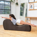 Avana Sleek Yoga-Chaiselongue – hergestellt in den USA – ideal zum Dehnen, Entspannen, Trainieren und mehr, 60T x 18B x 26H Zoll, Hellgrau