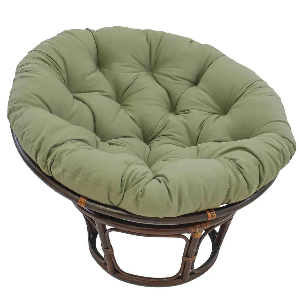 Bali 42-Zoll Rattan Papasan-Sessel mit Twill-Kissen