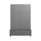 MAYEERTY Pflanzkasten mit Spalier Eisengrau Lamellen Klassischer Stil 183x89x41cm 3er-Set