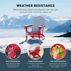 Polytrends Laguna Faltbarer Adirondack-Stuhl für den Außenbereich, wetterfest und lichtbeständig