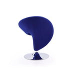 Manhattan Comfort Curl Akzentsessel mit Drehfunktion, Wollmischung und Chrom (2er-Set)