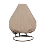 LeisureMod 2-Person Hängesessel mit Ständer – Outdoor/Indoor Rattan Korbsessel Garten-Schaukelhängematte mit Kissen