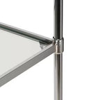 3-stufiges Gletscher-Regal aus Glas, Grau – Organisieren Sie alles