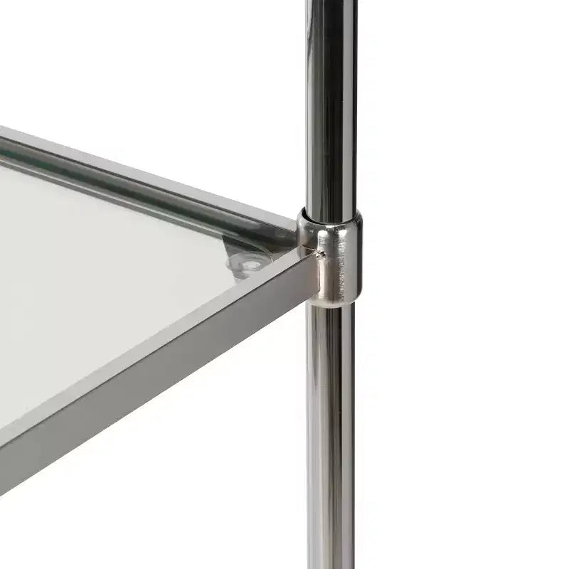 3-stufiges Gletscher-Regal aus Glas, Grau – Organisieren Sie alles