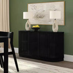 Plank+Beam Contour Massivholz-Sideboard mit 3 Türen, 150 cm TV-Lowboard für Wohnzimmer