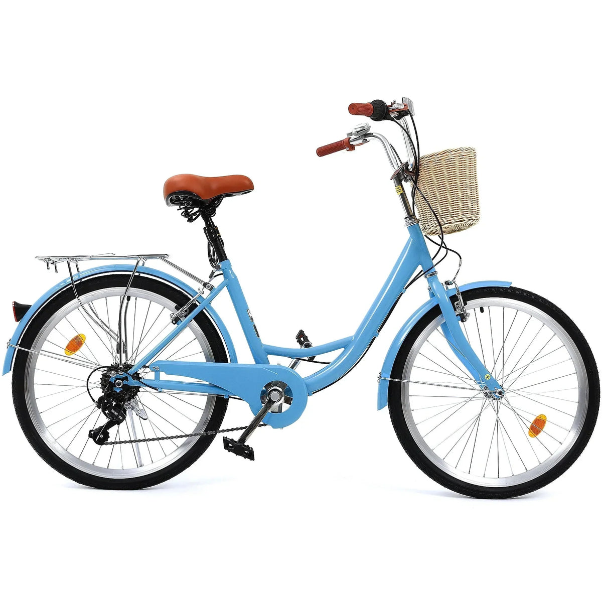 Moasis24/26 7-Gang Cruiser Bike, verstellbares Tiefeinsteigerfahrrad, Pendlerfahrrad, Fahrrad